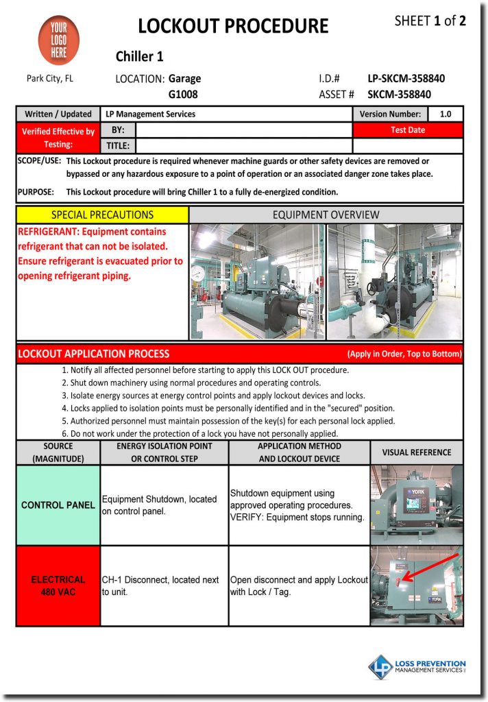 Download Lockout Tagout Procedures Template Images And Template Gantt